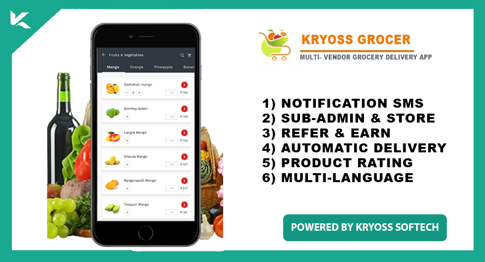 Kryoss Grocer-Multi-Vendor Grocery Delivery App